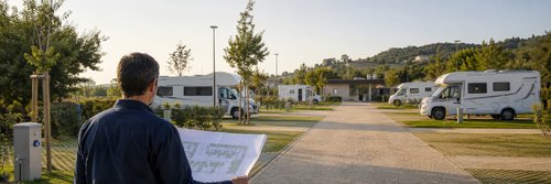 Consigli su come pianificare il budget per la realizzazione di aree sosta camper e su come risparmiare con i preventivi online di Edilnet.it