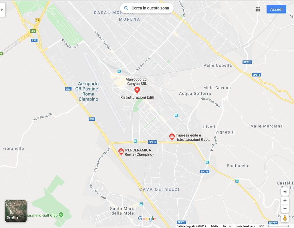 Imprese di ristrutturazione casa Ciampino Google Maps