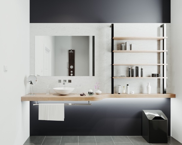 Ristrutturazione bagno Segrate. Esempio bagno minimalista.