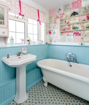 Ristrutturazione bagno Trezzano sul Naviglio. Un bagno vintage-shabby.