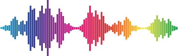 una rappresentazione delle onde sonore rilevate nel corso delle analisi per una certificazione acustica.