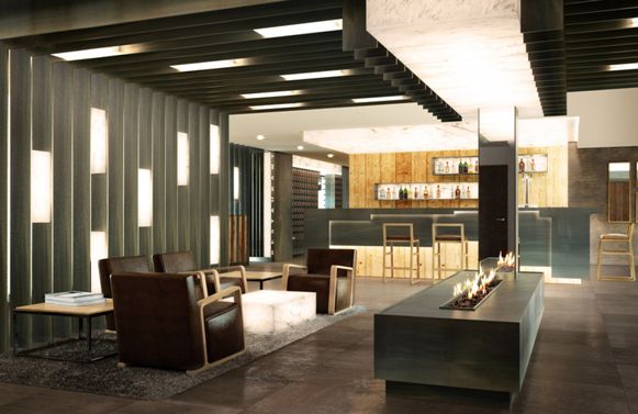 Progettazione interni a San Donato Milanese. Il render di un locale.