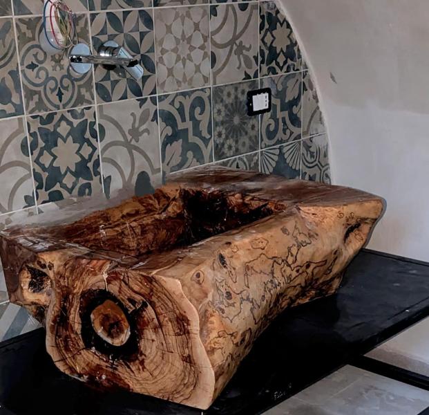 Lavello in ulivo - realizzato a mano - Foto 3