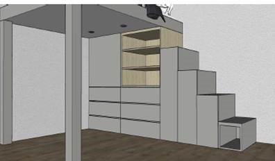 Foto 2 per la domanda: Letto queen size a soppalco: potete aiutarci?