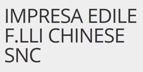 Impresa Edile F.lli Chinese Snc