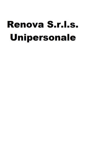 Renova S.r.l.s. Unipersonale