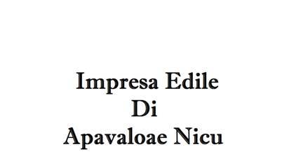 Impresa Edile Di Apavaloae Nicu