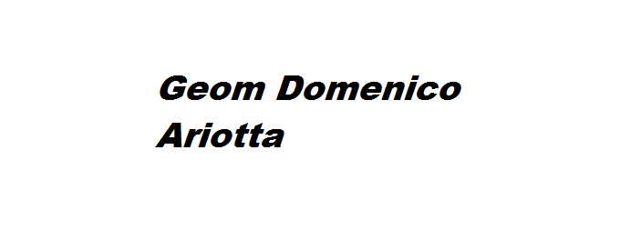 Geom. Domenico Ariotta