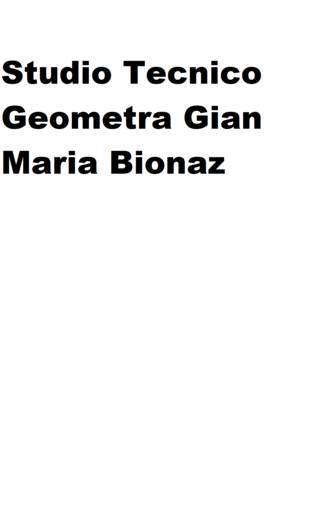 Studio Tecnico Geometra Gian Maria Bionaz