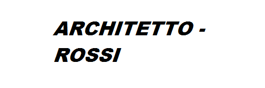 Architetto - Rossi R.