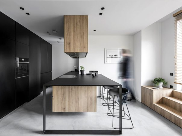 Ristrutturazione casa Rozzano. Una cucina a isola.