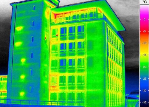 L'analisi termografica di un edificio.