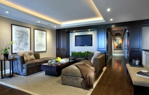 Un appartamento con un impianto di illuminazione a led