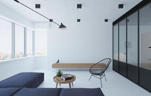 Gli interni di un appartamento ristrutturato a Messina.