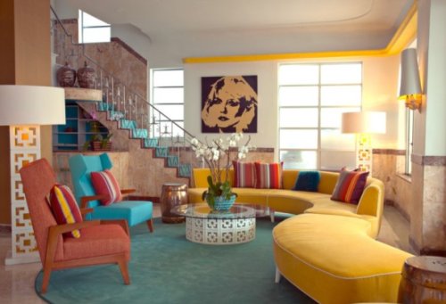 Architetto Cormano. Un salone in stile vintage.
