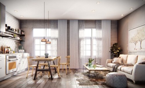 Architetto Rozzano. Render di una cucina.