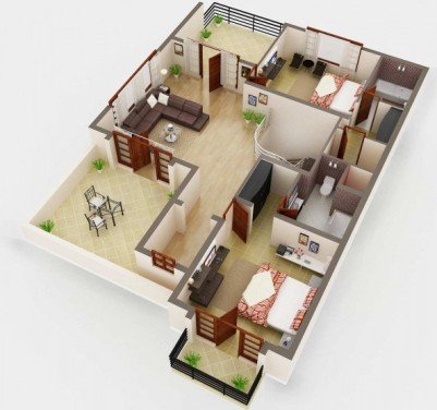 Architetto Sesto San Giovanni. Il render di un appartamento.