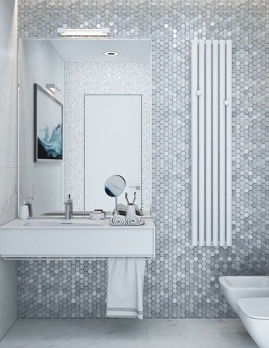 Ristrutturazione bagno Bresso. Idea per un bagno grigio.