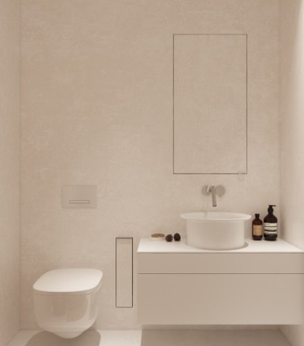 Ristrutturazione bagno Peschiera Borromeo. Esempio di bagno minimalista.