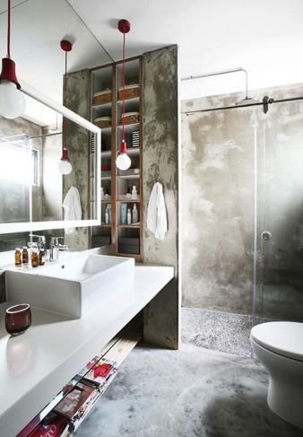 Ristrutturazione bagno Bollate. Un esempio di bagno in stile industrial.