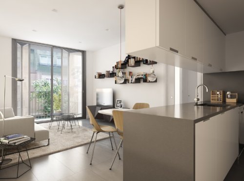 Architetto Parabiago. Il render di una cucina.