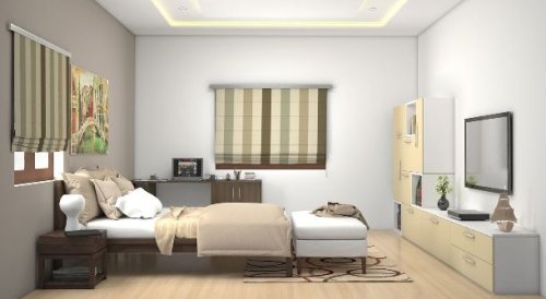 Progettazione interni Abbiategrasso. Il render di una camera da letto.