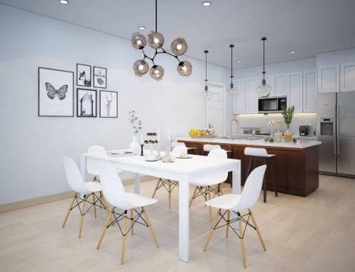 Progettazione interni a Cornaredo. Progetto di una sala da pranzo.