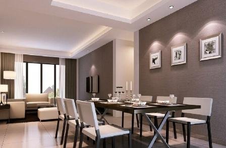 Progettazione interni a Garbagnate Milanese. Render sala da pranzo.