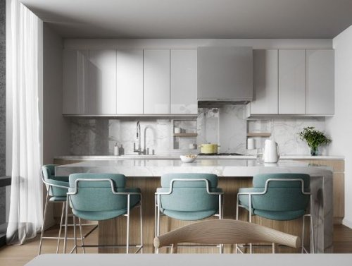 Progettazione interni Peschiera Borromeo: cucina.