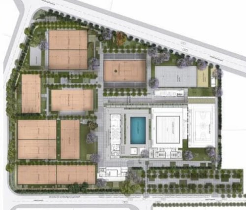 Il progetto per la realizzazione di un circolo sportivo privato.