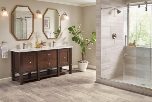 Il progetto per il rifacimento in stile classico di un bagno a Napoli