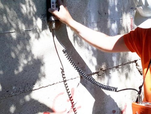 La realizzazione di una prova pacometrica.