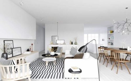 Il render tridimensionale per la ristrutturazione di una casa nel quartiere Aurelio a Roma.