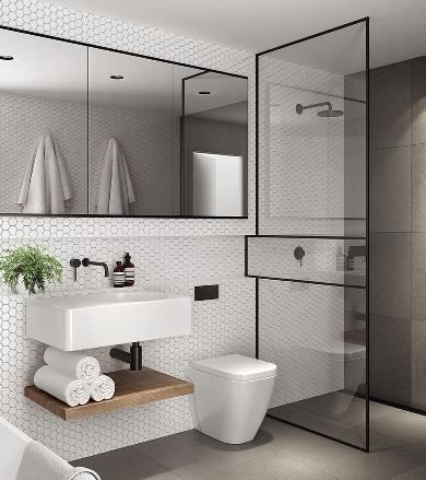 Ristrutturazione casa Cornaredo. Progetto di un bagno recentemente rinnovato.