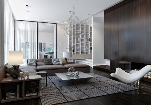 Ristrutturazione casa Cornaredo. Progetto salone moderno.
