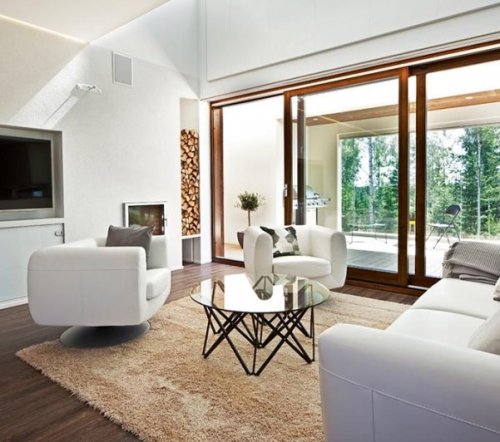 Ristrutturazione casa Lainate. Il salotto di una villa.