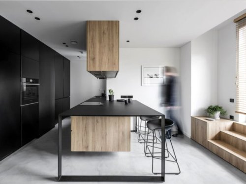 Ristrutturazione casa Rozzano. Una cucina a isola.