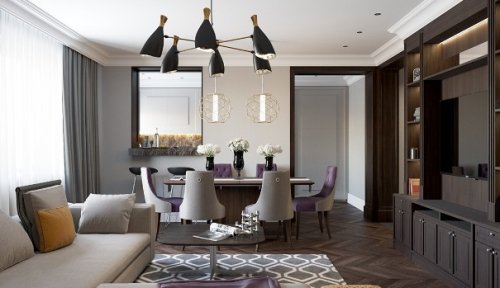 Ristrutturazione casa Settimo Milanese. Render salone moderno.