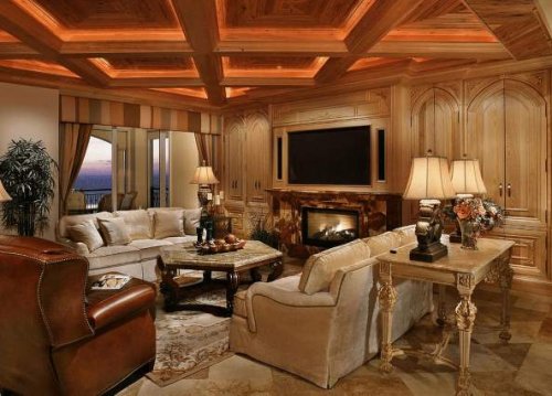 Un soffitto a cassettoni moderno.