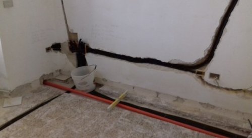 Le tracce per un impianto elettrico.