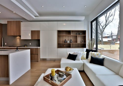 Gli interni di una villetta ristrutturata a Beinasco.